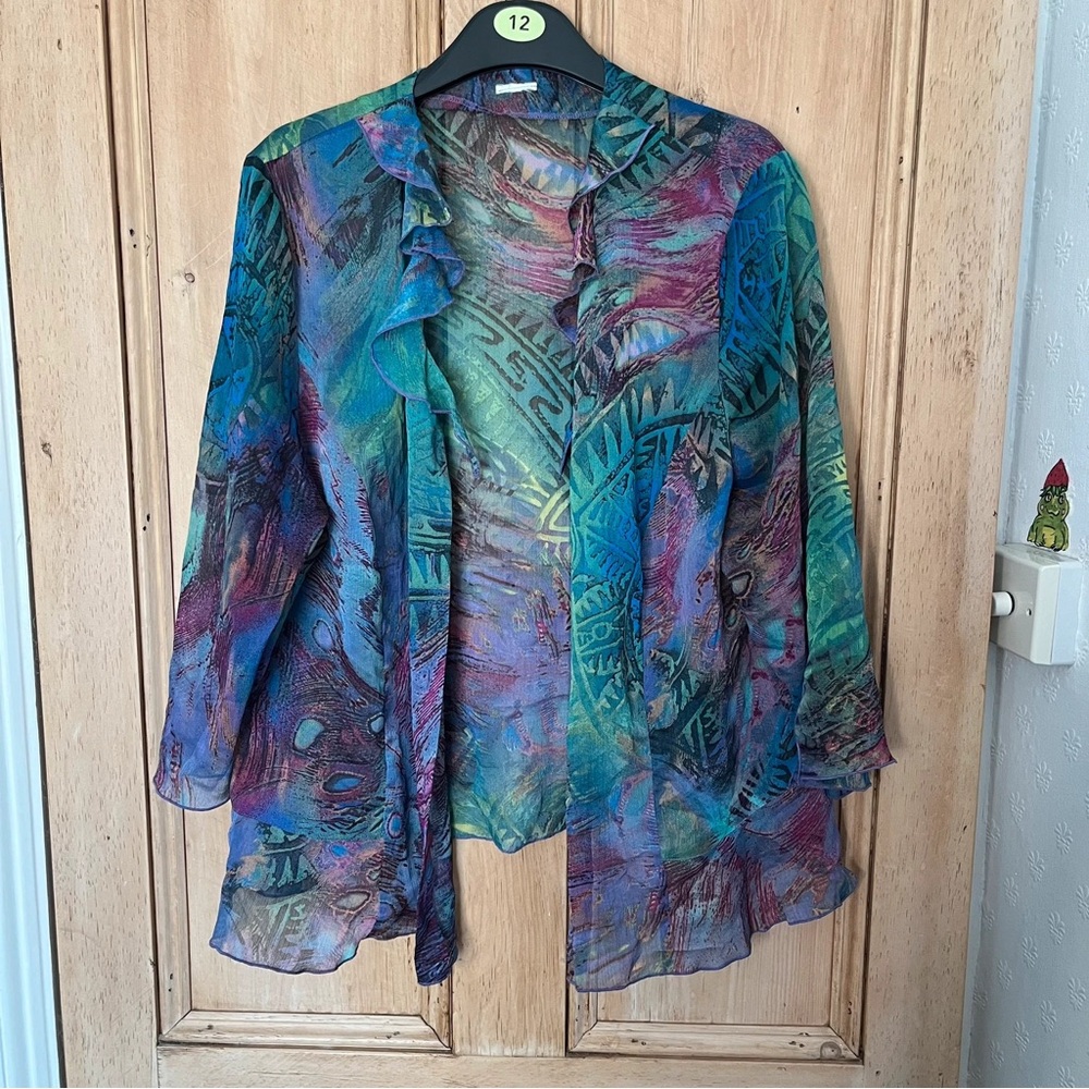 Multicolor Sheer Women's Top